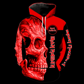 Iron Maiden Skull New Full Over Print K1143 Hoodie Zipper