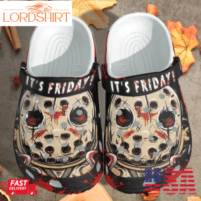 Its Friday Funny Jason Horror Halloween Gift For Lover Rubber Crocs Crocband Clogs, Comfy Footwearpng