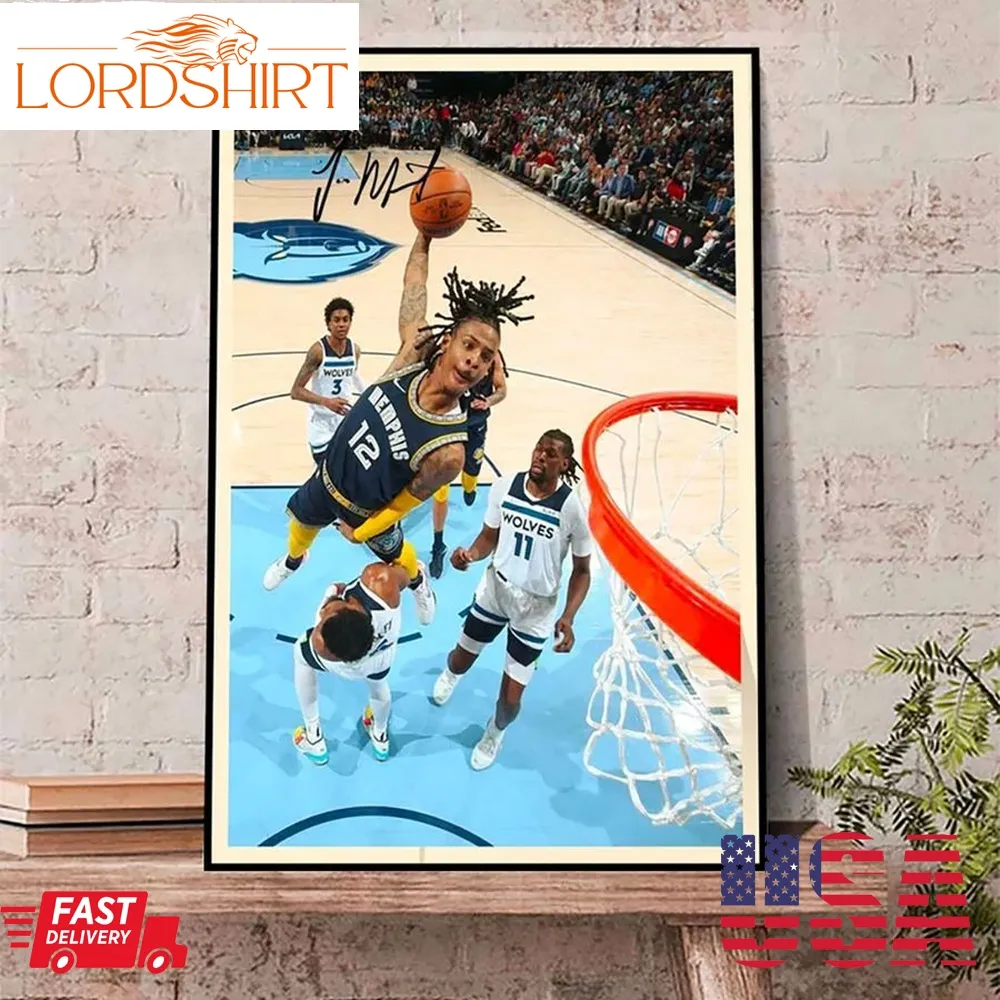 Ja Morant Dunk Poster Memphis Grizzlies Basketball