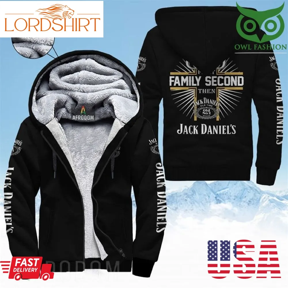 Jack Daniel's Old No 7 Brand Family Second Fleece Zip Up Hoodie