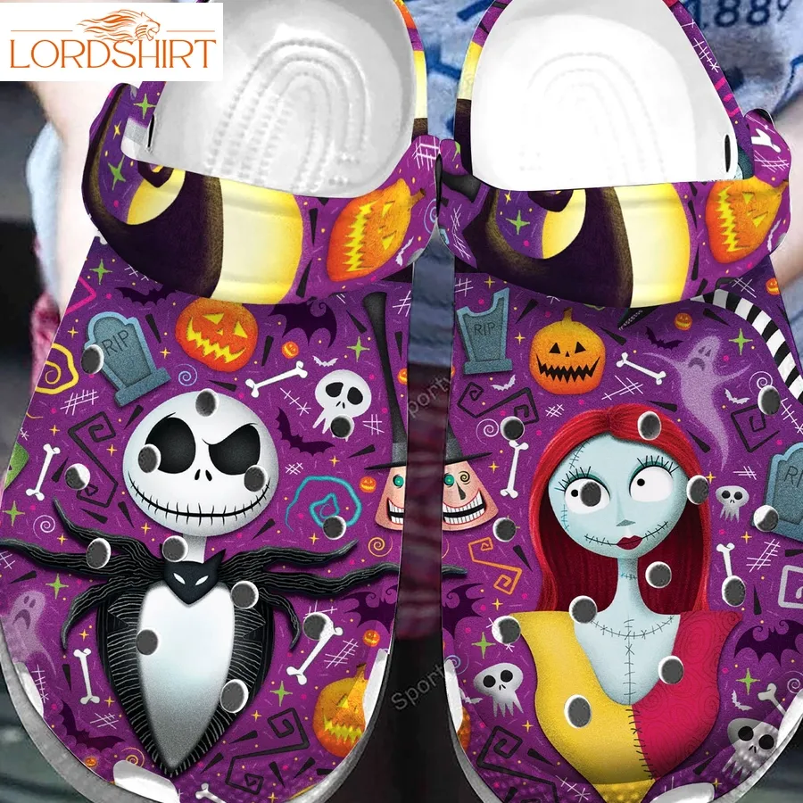 Jack Skellington And Sally Clog Shoes For Halloween Halloweener