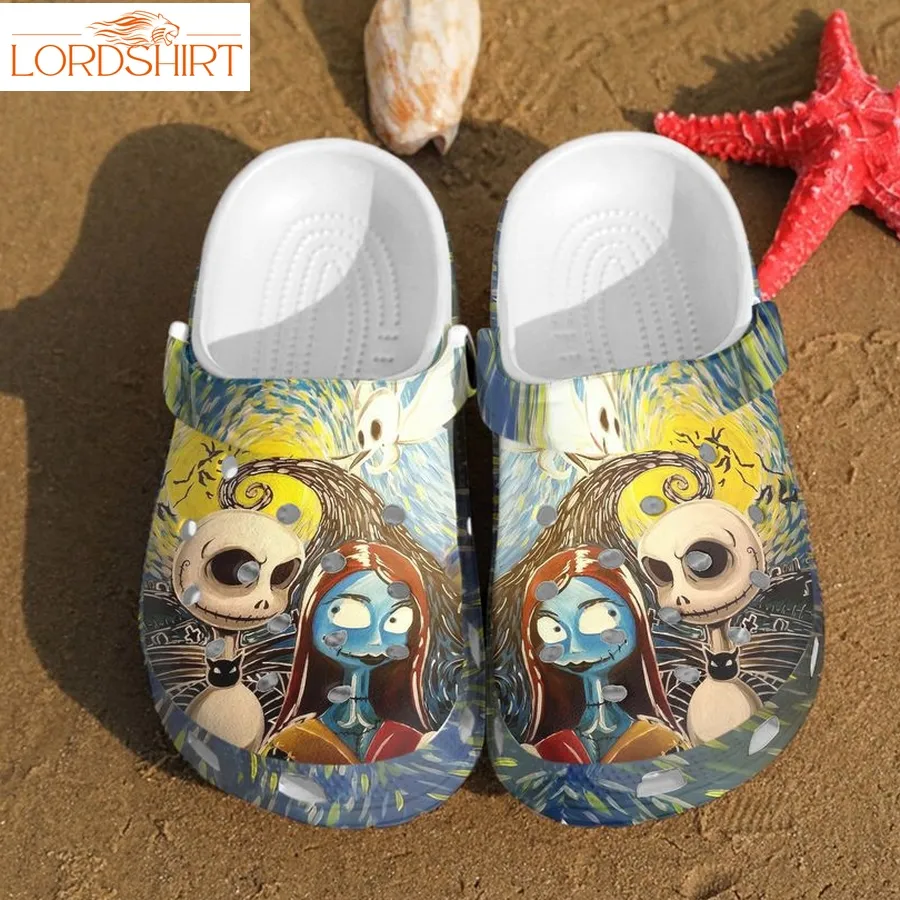 Jack Skellington And Sally The Nightmare Before Christmas Movie Vangogh Crocs Halloweener