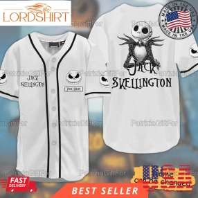 Jack Skellington Baseball Funny Horror Jersey Halloween Shirt