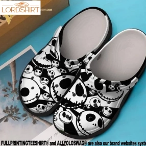 Jack Skellington Face Gift For Lover Street Style Crocs Halloweener