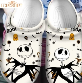 Jack Skellington Gift For Lover Rubber Crocs Crocband Clogs Comfy Footwear Halloweener