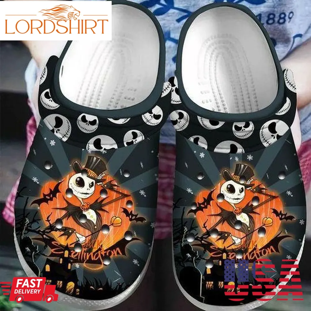 Jack Skellington Halloween 3 Personalized Cartoon Gift For Lover Rubber Crocs Crocband Clogs, Comfy Footwear