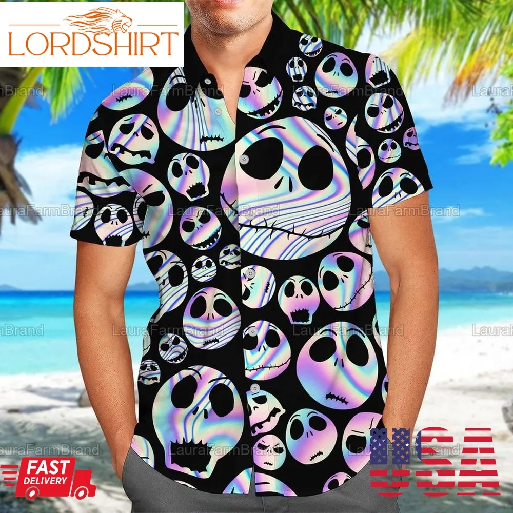 Jack Skellington Hawaiian Shirt, The Nightmares Before Chrismas Button Shirt, Jack Summer Shirt, Jack Lover, Halloween Gift Lng172202a13