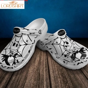 Jack Skellington Spiderweb Black White Disney Graphic Cartoon Unisex Clogs Halloweener