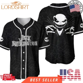 Jack Skellington The Nightmare Before Xmas Halloween Jack Skellington Baseball Jersey