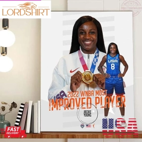 Jackie Young Is The 2022 Wnba Most Improved Player Home Decor Poster Canvas