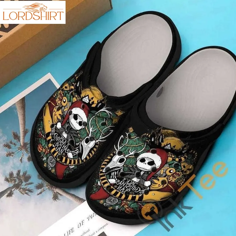 Jacks Christmas Plan Skellington The Nightmare Before Movie Vangogh Painting Crocs Clog Shoes Halloweener