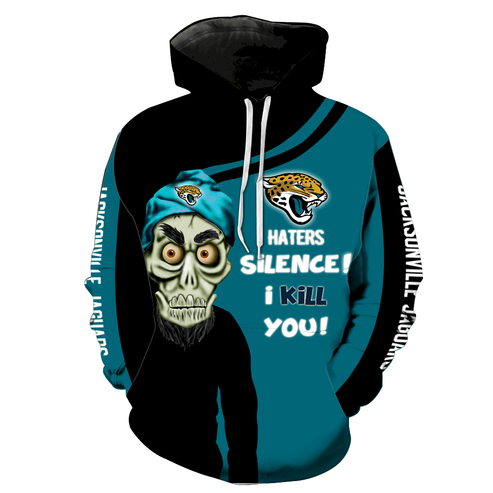 Jacksonville Jaguars Skull Full All Over Print V1413 Hoodie Zipper