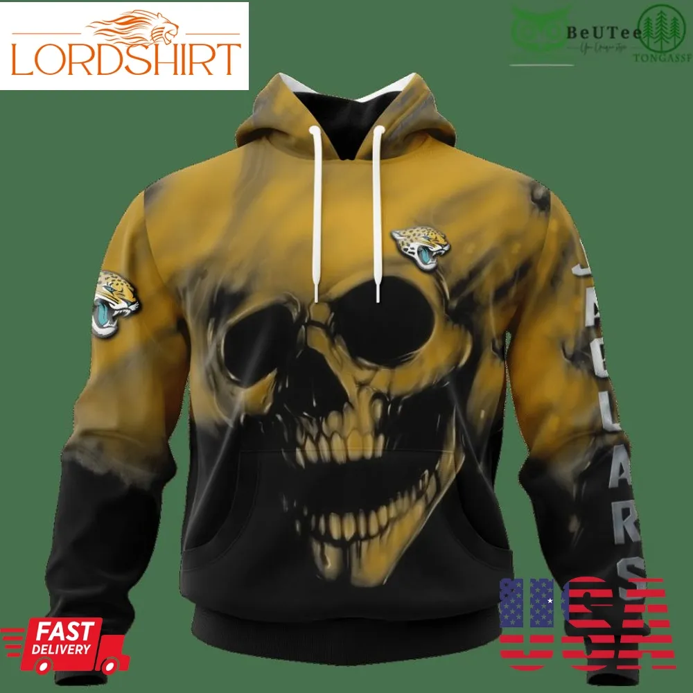 Jaguars Fading Skull American Football 3D Hoodie Sweatshirt Nfl