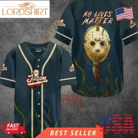 Jason No Live Matter Horror Movie Vintage Horror Halloween Baseball Jersey