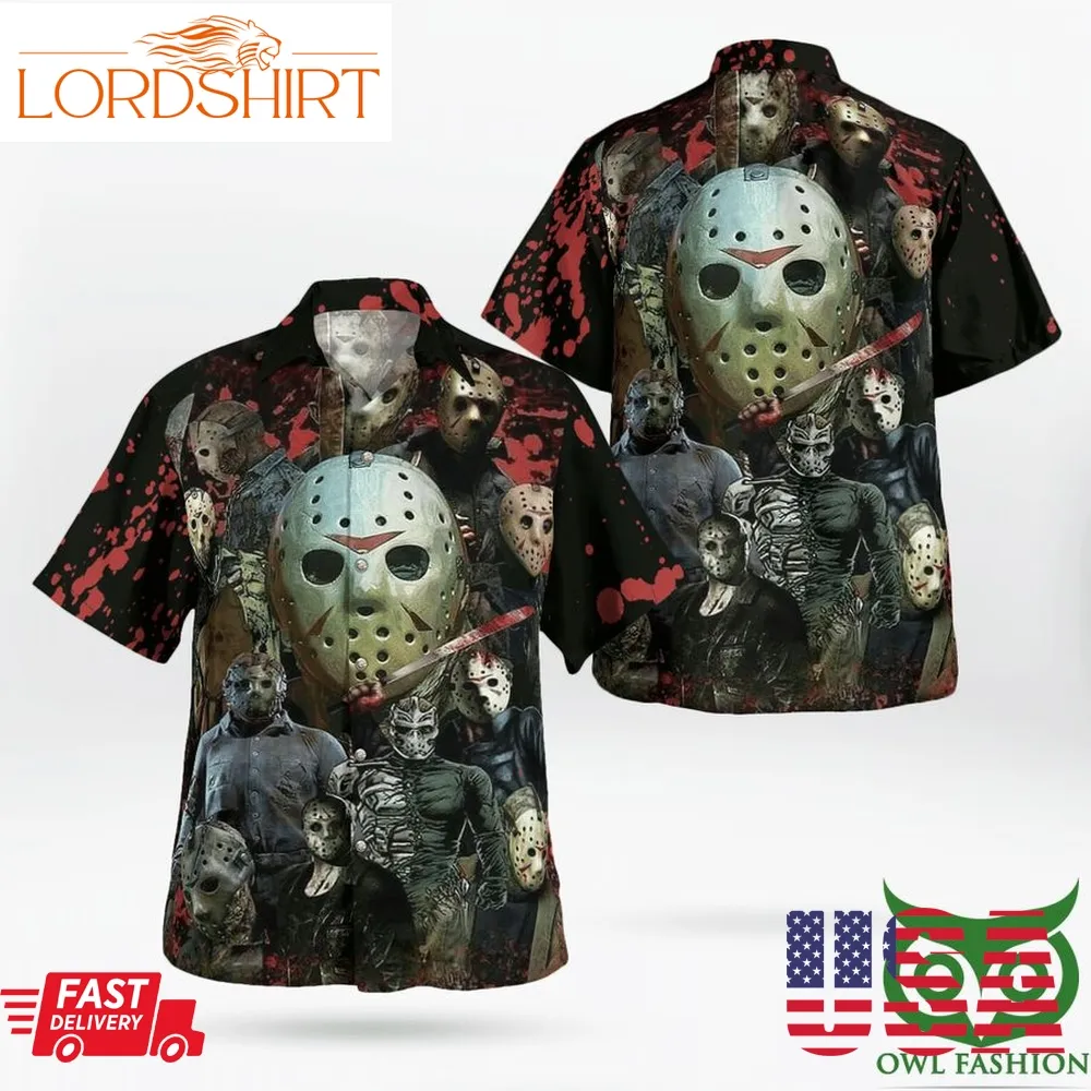 Jason Voorhees Face Halloween Hawaiian Shirt