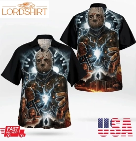 Jason Voorhees Flashlight Halloween Hawaiian Shirt