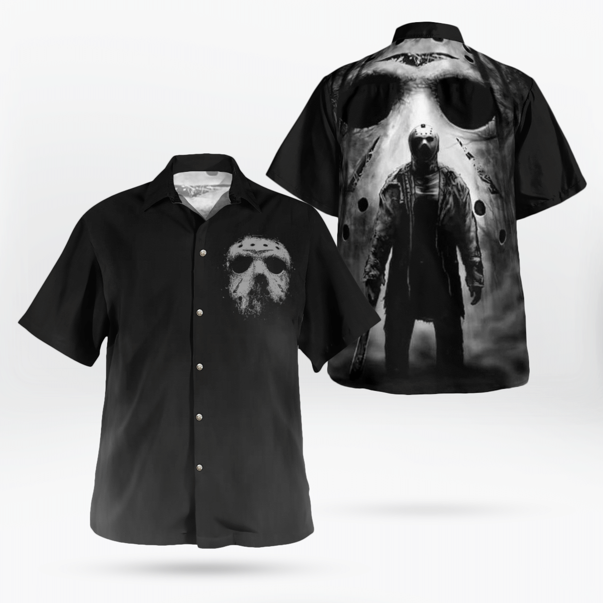 Jason Voorhees Halloween Black Hawaiian Shirt