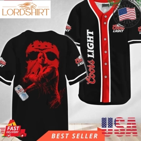 Jason Voorhees Halloween Friday The 13Th Coors Light Baseball Jersey Shirt