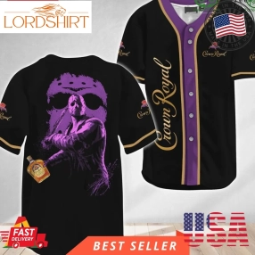 Jason Voorhees Halloween Friday The 13Th Crown Royal Baseball Jersey Shirt