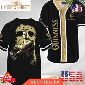 Jason Voorhees Halloween Friday The 13Th Guinness Beer Baseball Jersey Shirt