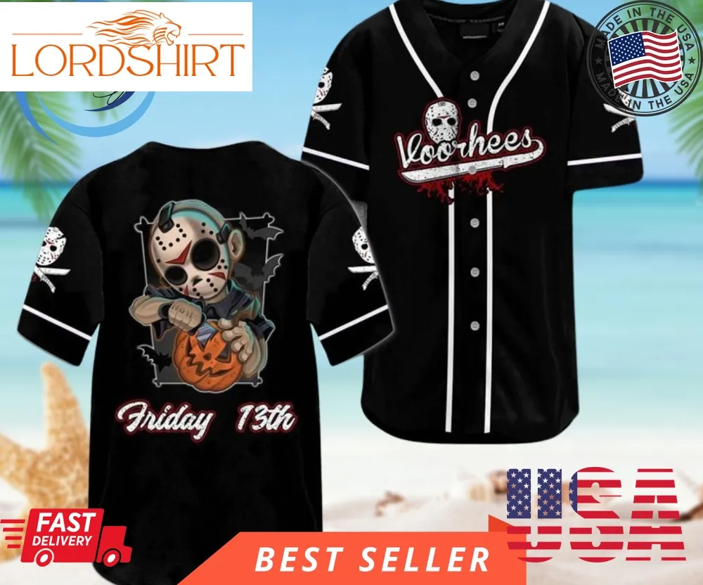 Jason Voorhees Horror Halloween For Beer Baseball Jersey