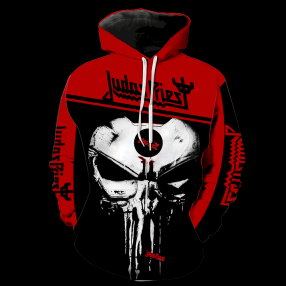 Judas Priest Punisher Skull Full All Over Print V1421 Hoodie Zipper