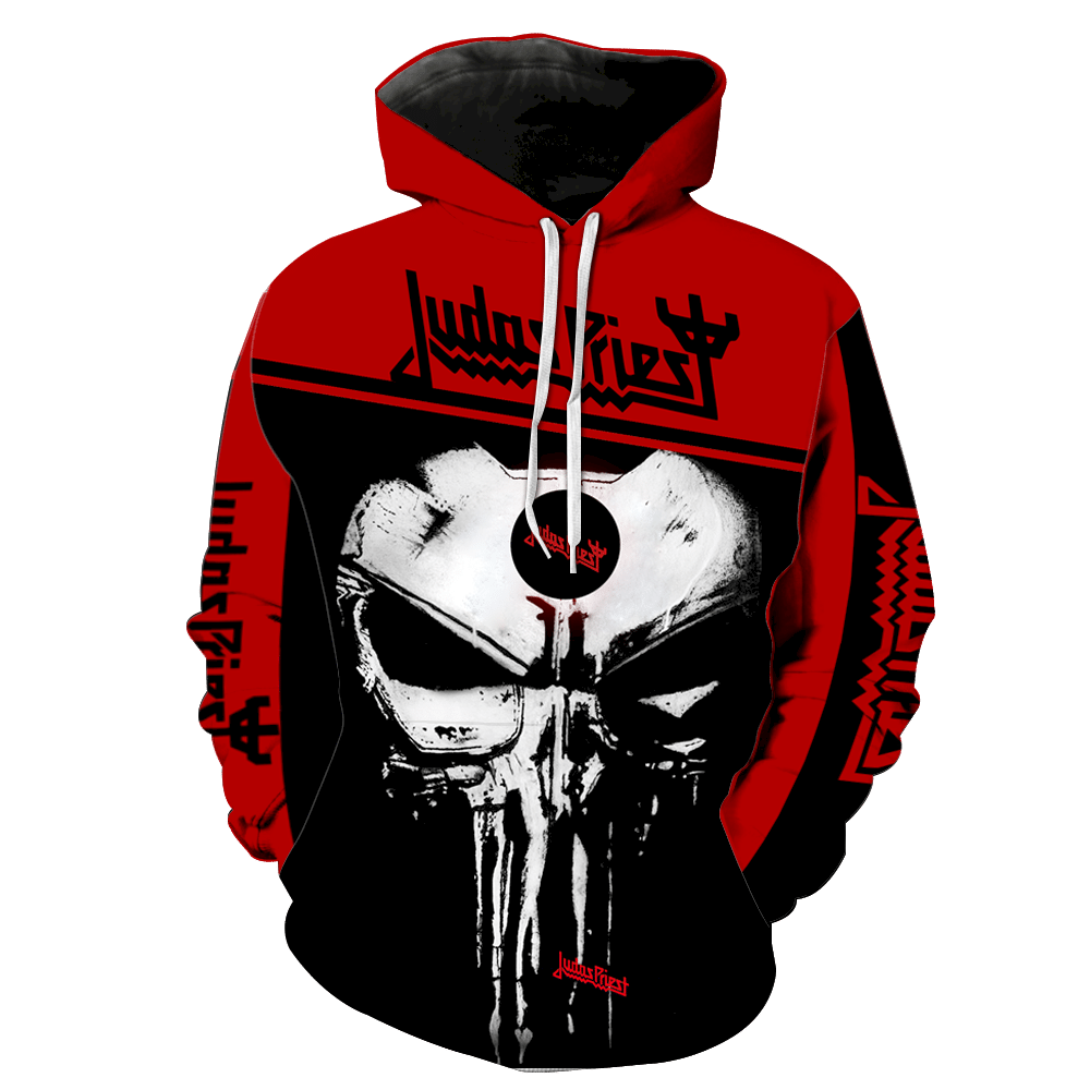 Judas Priest Punisher Skull Full All Over Print V1421 Hoodie Zipper