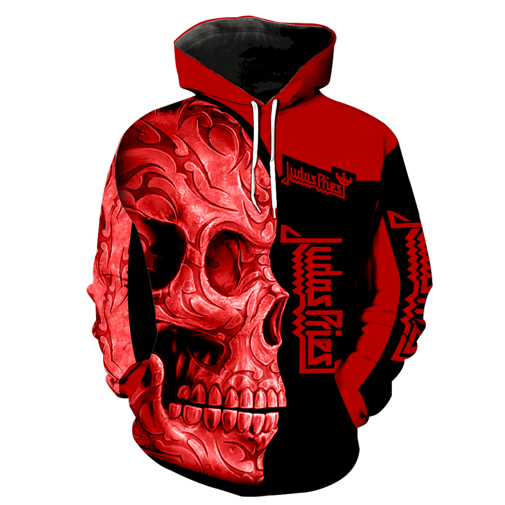 Judas Priest Skull New Full Over Print K1158 Hoodie Zipper