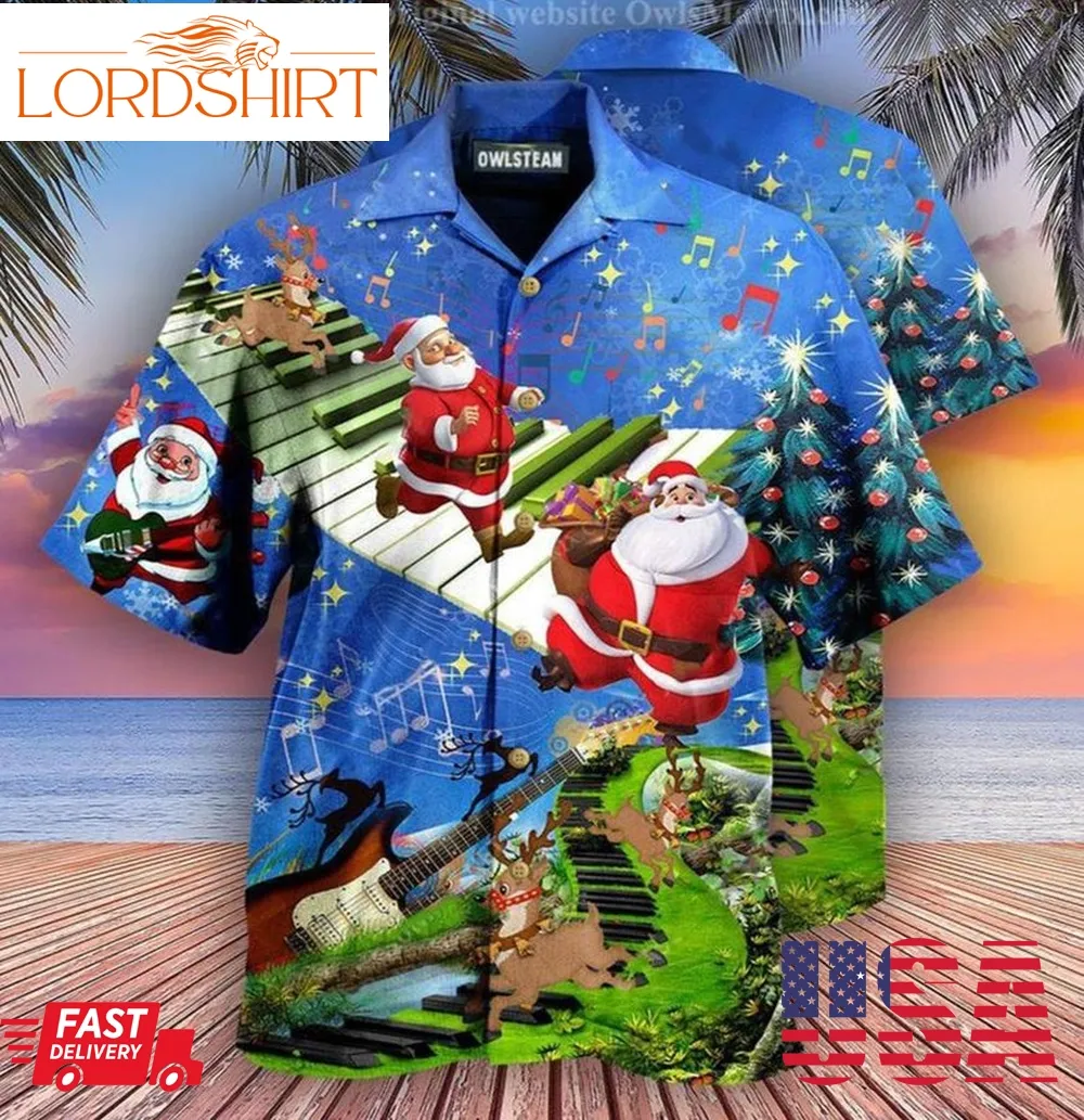 Jumping On Musica Linstrument Hawaiian Shirt