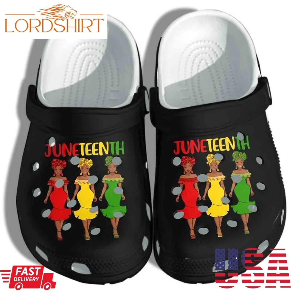 Juneteenth Melanin Custom Crocs Shoes Clogs   Black Women Beach Crocs Shoes Clogs Birthday Gift For Women Girl Daughter Mother Friend