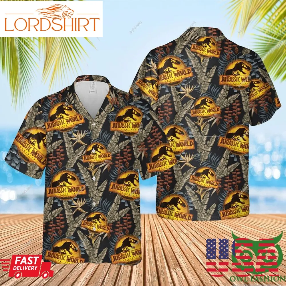 Jurassic World Logo Dinosaur Hawaiian Shirt