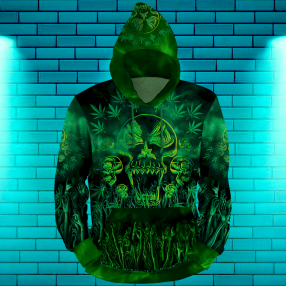 Just Get High Skull Hoodie Td474 Custom