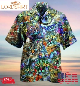 Kaleidoscope Cat Unisex Hawaiian Shirt