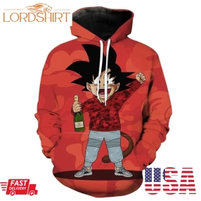 Kid Goku Bape Cosplay Dragon Ball Bape Hoodie 3D