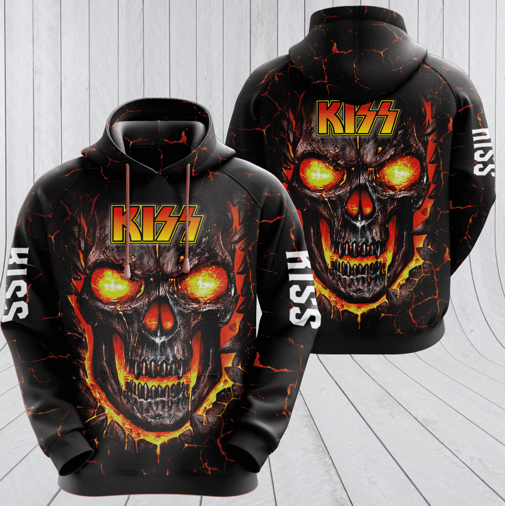 Kiss Skull Black Men And Women 3D Full Printing Pullover Hoodie And Zippered Kiss 3D Full Printing Shirt Skull 3D Full Printing Shirt 2020