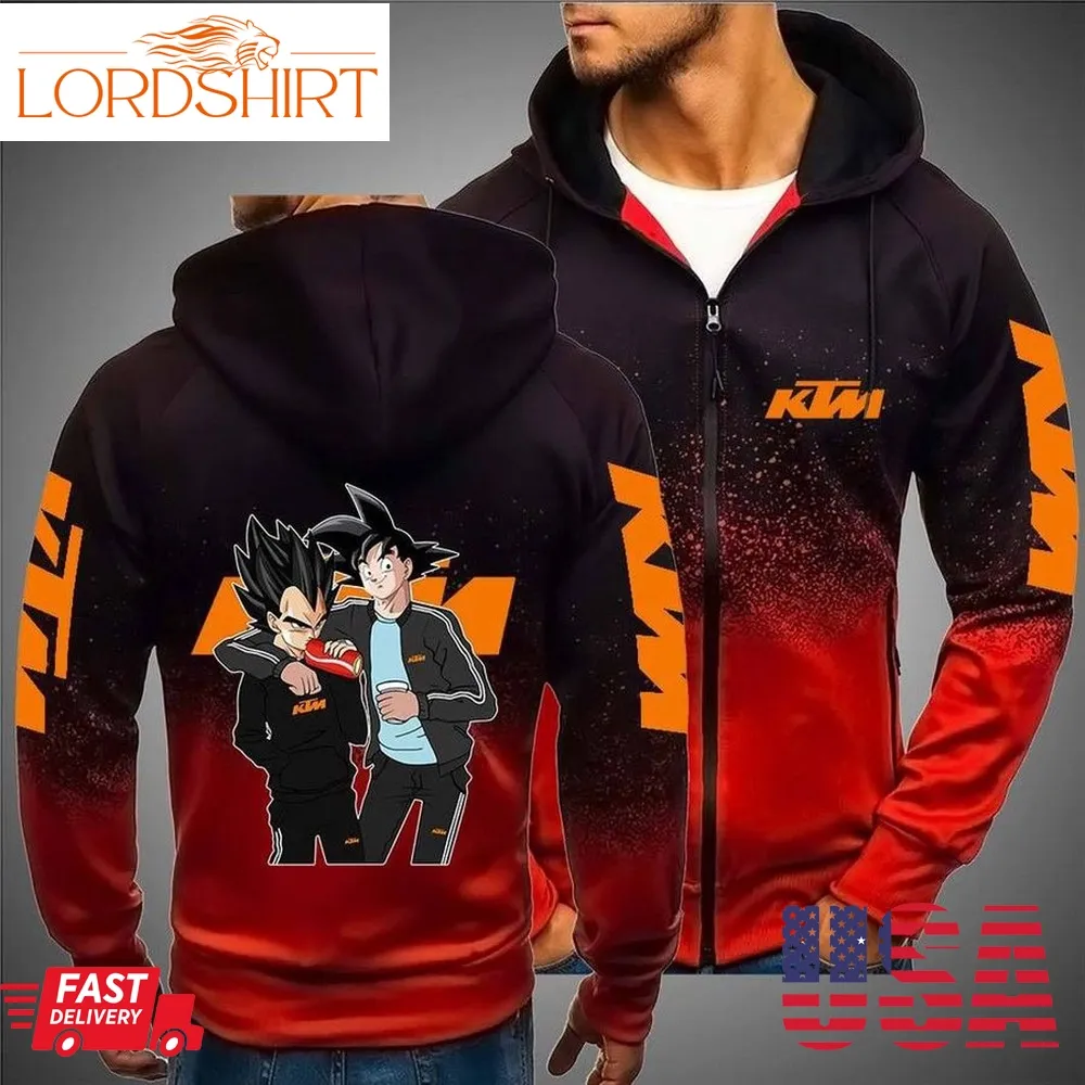 Ktm Racing Son Goku And Vegeta Dragon Ball Z Men And Women 3D Full Printing Hoodie Zip Hoodie Ktm Racing Son Goku Vegeta 3D Full Printing Shirt Ktm Racing 3D Hoodie Shirt