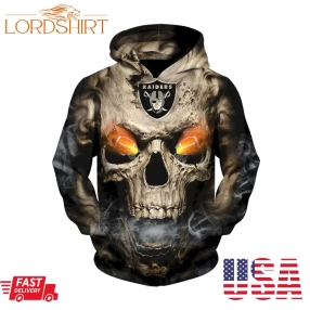 Las Vegas Raiders Hoodies Eye Rugby Ball Skull Hoodies Custom