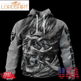 Las Vegas Raiders Skull Jersey 3D Hoodie