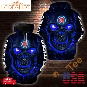 Lava Skull Chicago Cubs Hoodie 3D