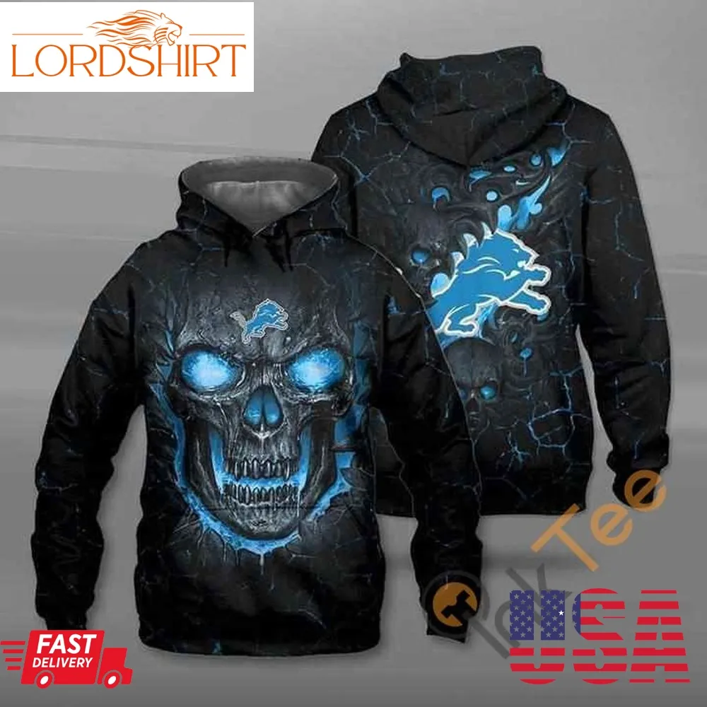 Lava Skull Detroit Lions Hoodie 3D