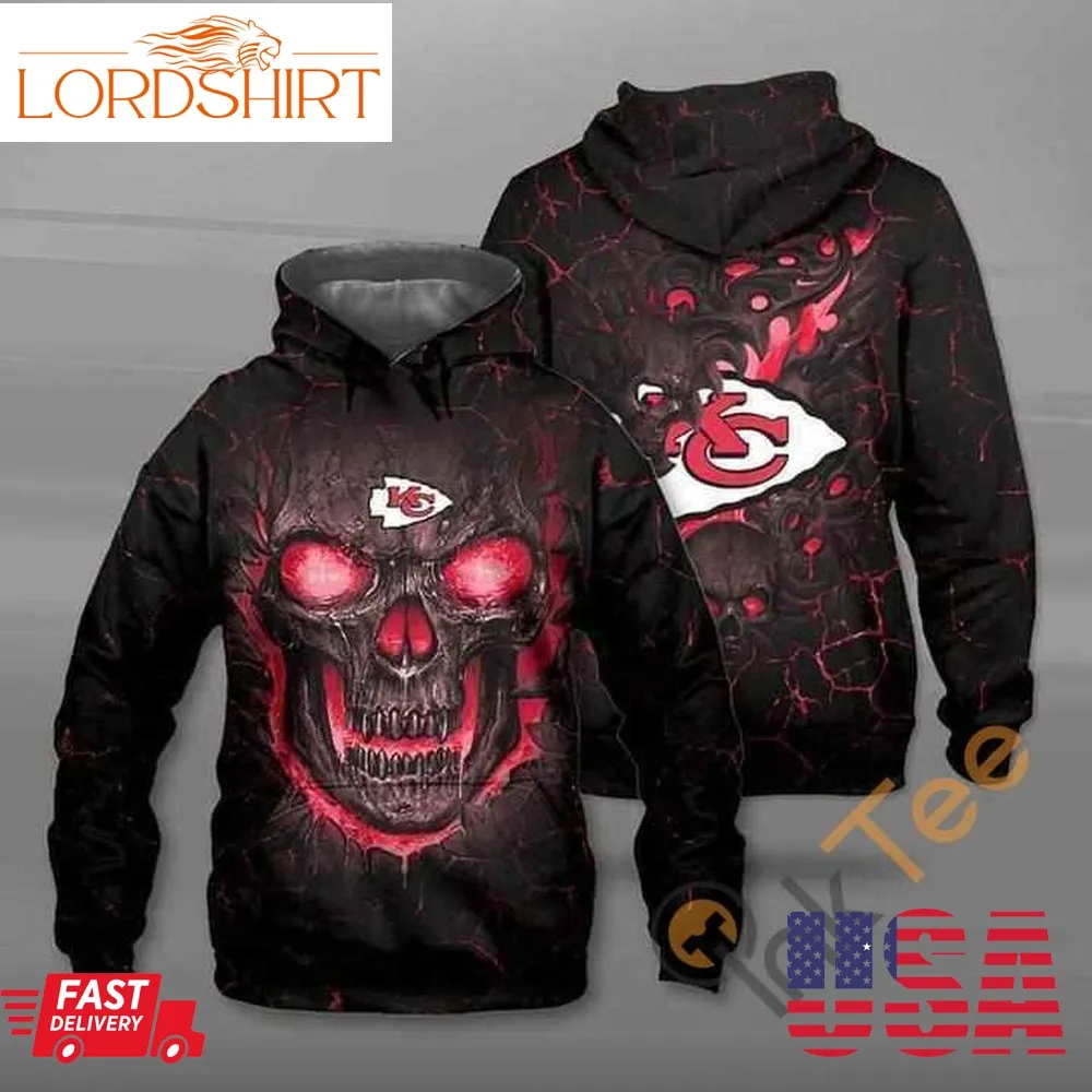 Lava Skull Kansas City Chiefs Hoodie 3D