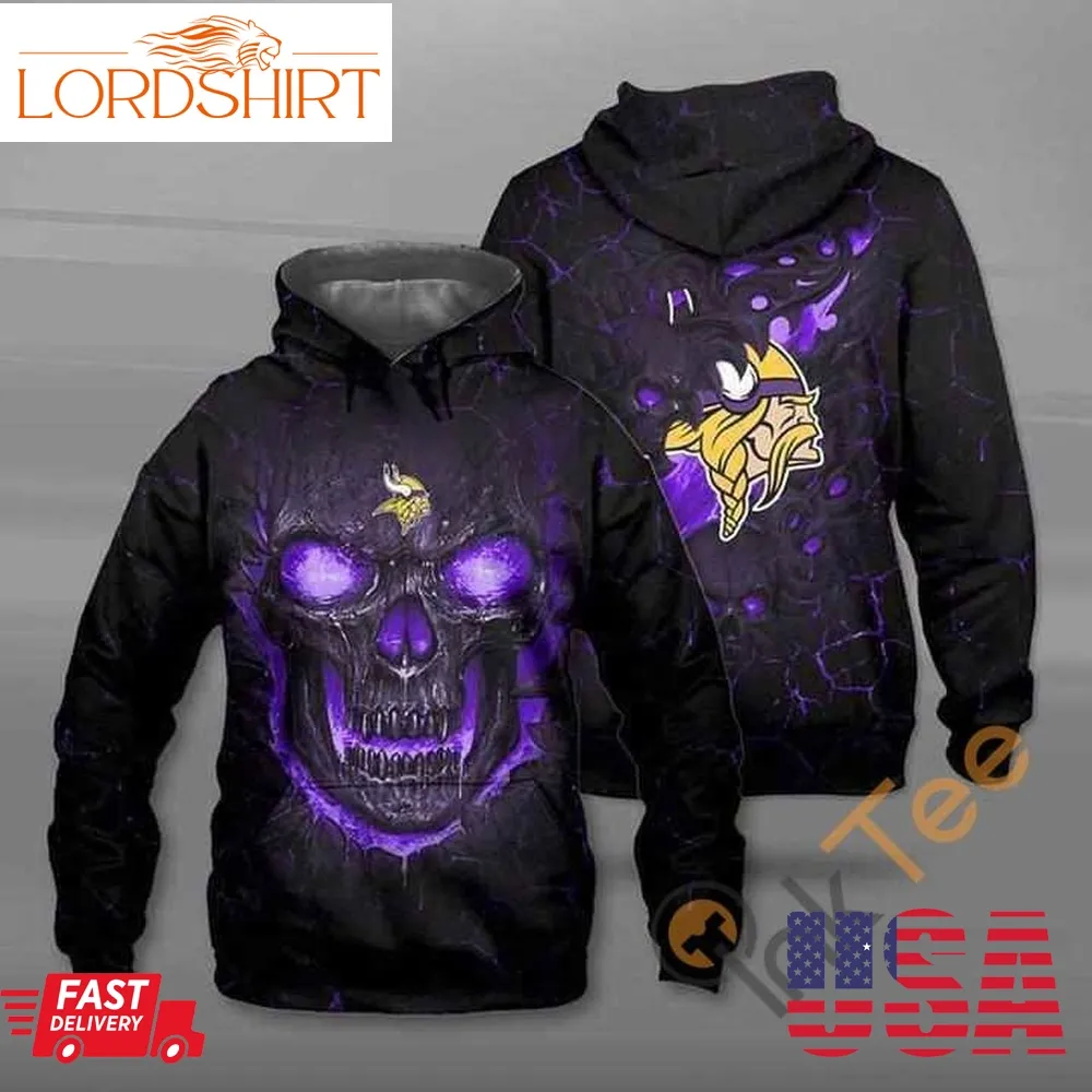 Lava Skull Minnesota Vikings Hoodie 3D