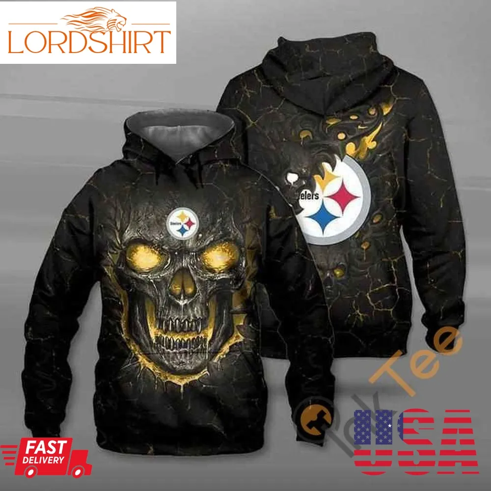 Lava Skull Pittsburgh Steelers Hoodie 3D