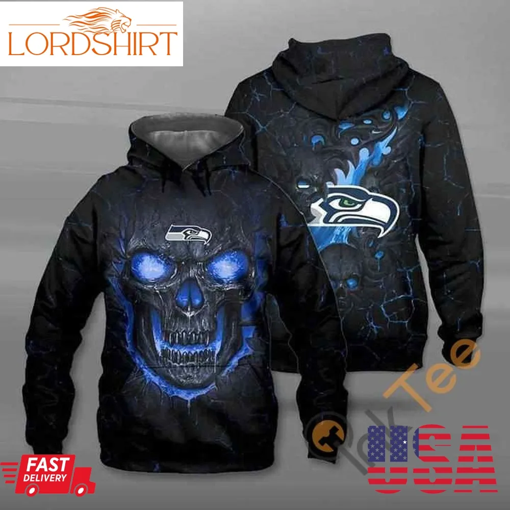 Lava Skull Seattle Seahawks Hoodie 3D