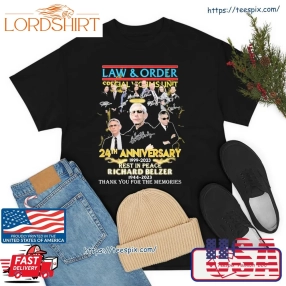 Law &038; Order 24Th Anniversary 1999  2023 Rest In Peace Richard Belzer 1944  2023 Thank You For The Memories Shirt