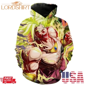 Legendary Super Saiyan Broly Dragon Ball Movie Hoodie 3D