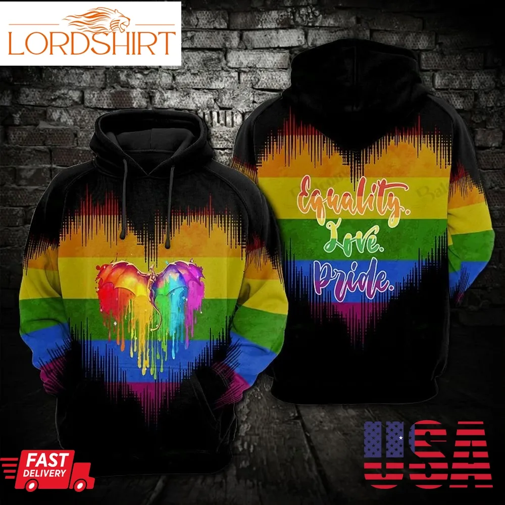 Lgbt Dragon Equality Love Pride Hoodie 3D