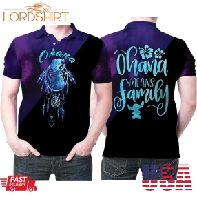 Lilo And Stitch Ohana Means Family Dreamcatcher Galaxy Style 3D Polo Shirt All Over Print Shirt 3D T Shirt