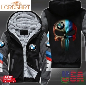 Limited Skull Bmw Logo Fleece Hoodie 3D