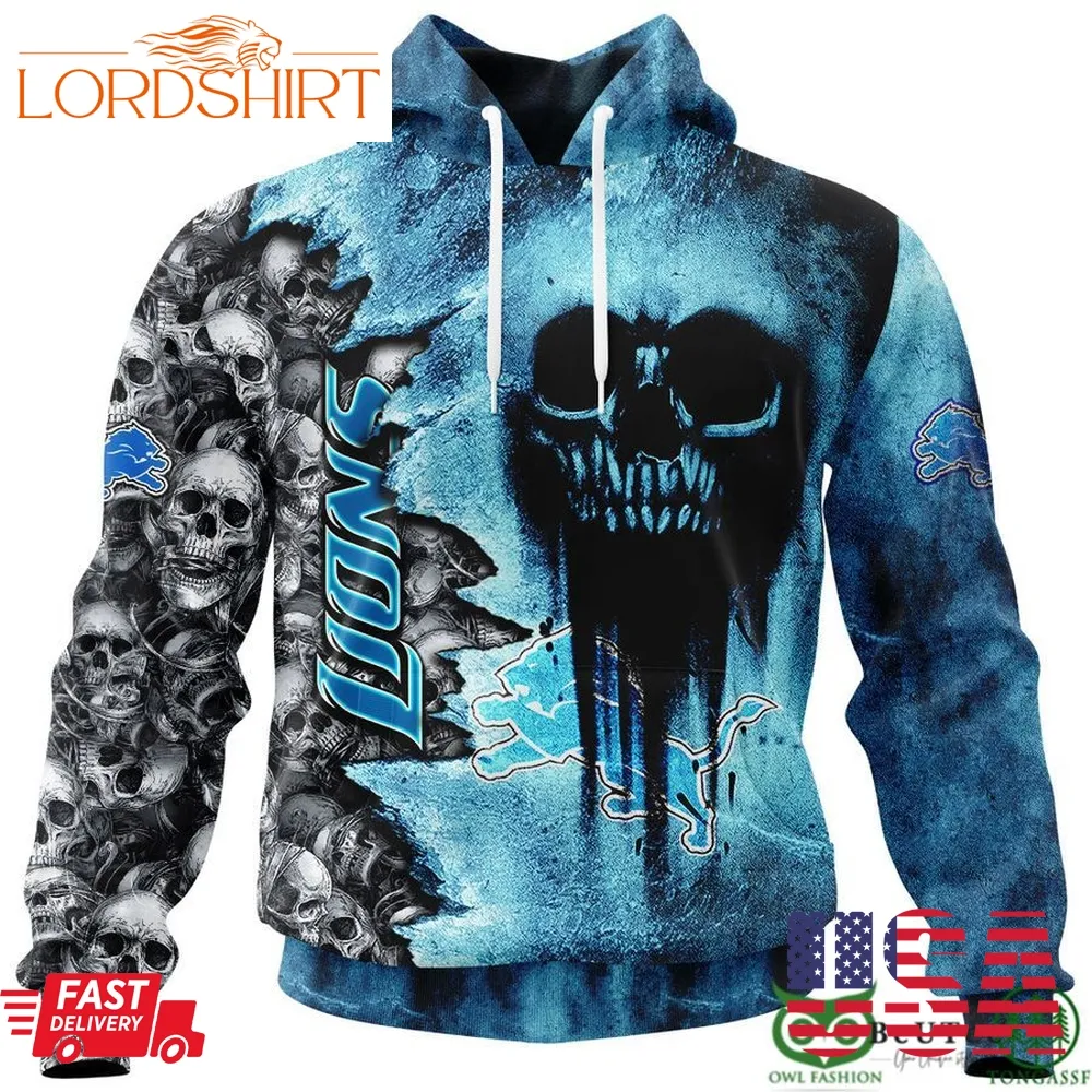 Lions Halloween Cemetery Skull 3D Hooodie Sweatshirt